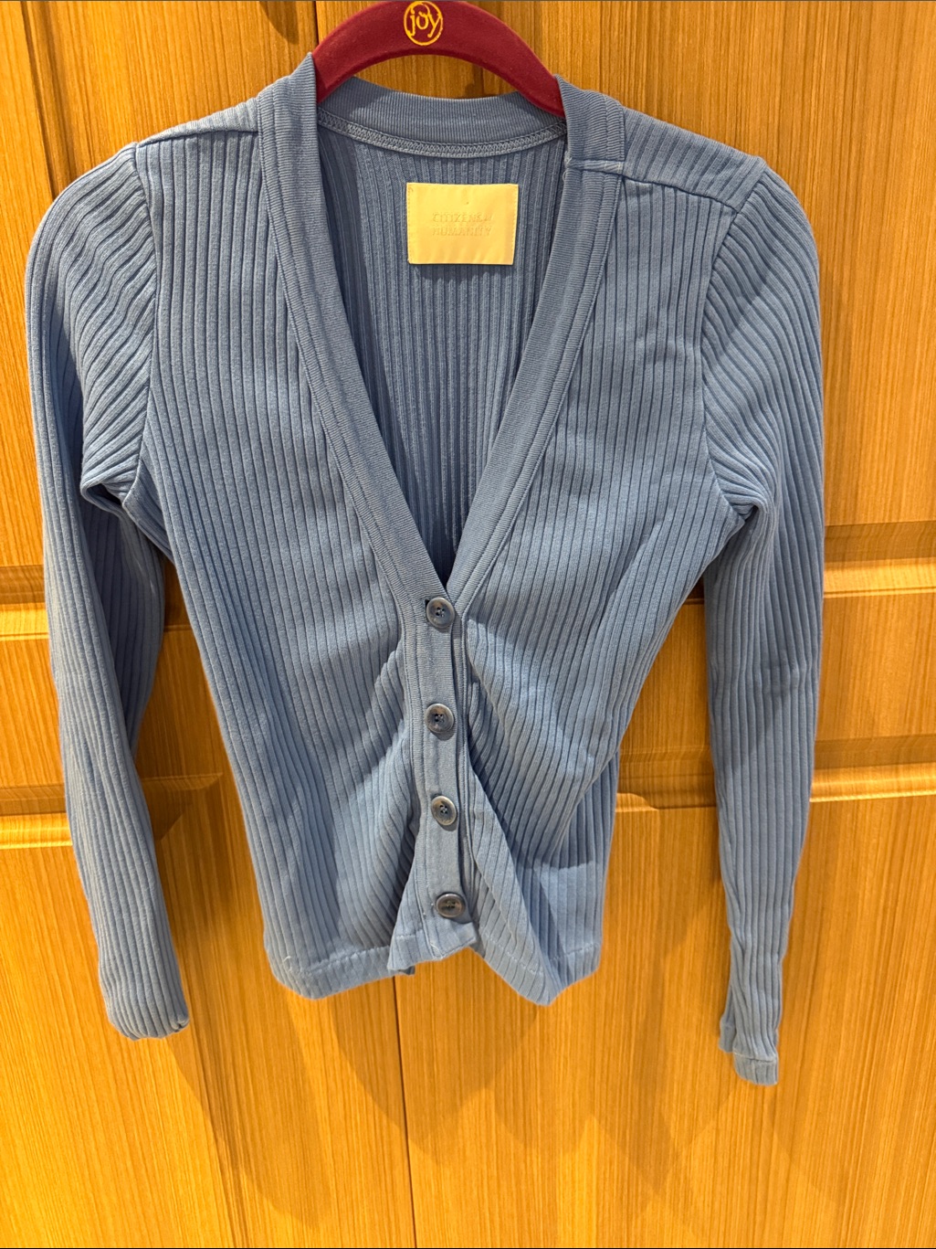 Citizens Of Humanity Ribbed Knit Cardigan In Light Blue
